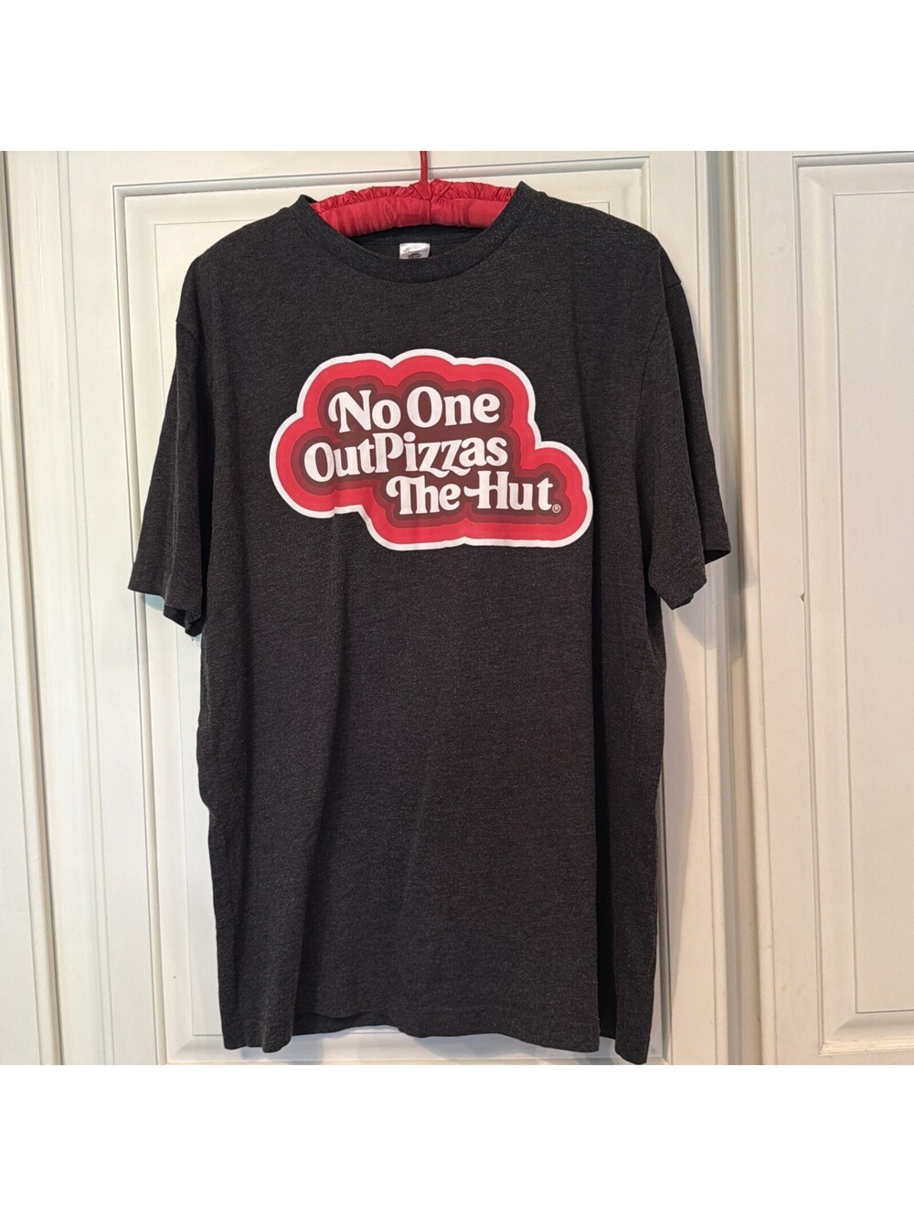 Pizza Hut No One OutPizzas The Hut Graphic T-Shirt Charcoal Gray Mens Large L